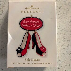 Hallmark Sole Sisters Red and Black Heels Ornament